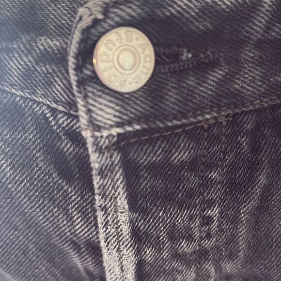 Acne Studios Blå Konst Mid Rise Straight Leg Reworked One of a Kind Denim Jeans - Picture 3 of 7